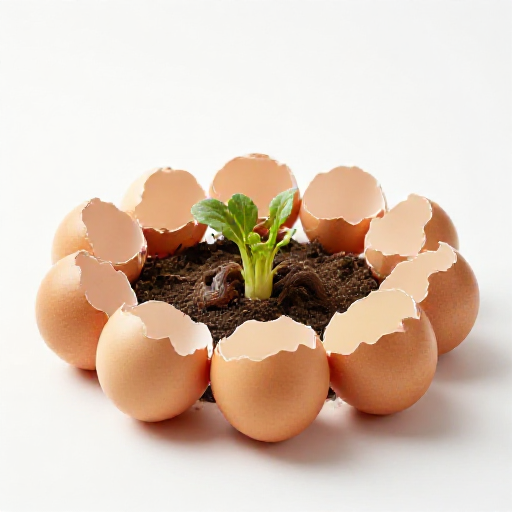 Eggshell Mulch Deters Slugs and Snails